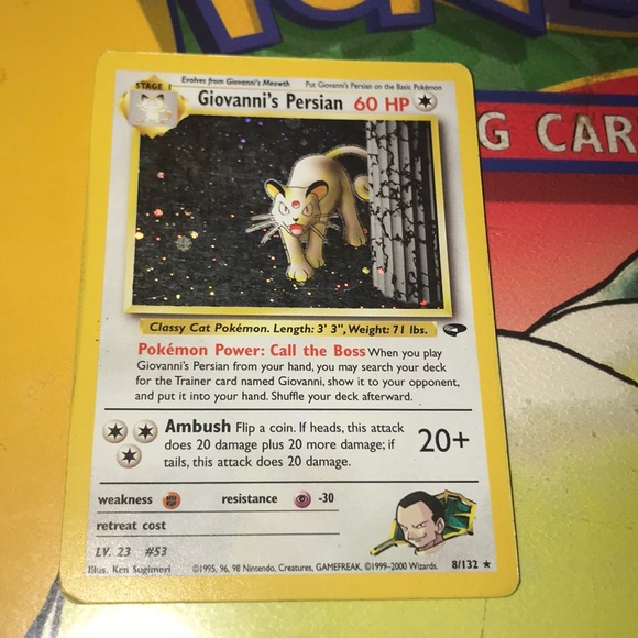 Pokemon | Games | Giovannis Persian Pokmon Card | Poshmark